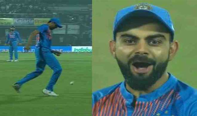Ashish Nehra impresses Virat Kohli with his foot-fielding Ashish Nehra impresses Virat Kohli with his foot-fielding - India TV