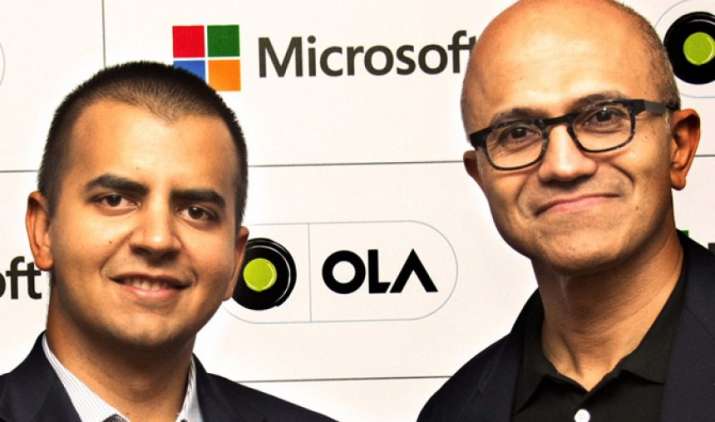 कनेक्टेड व्हीकल प्लेटफॉर्म तैयार करने के लिए Ola ने माइक्रोसॉफ्ट के साथ मिलाया हाथ कनेक्टेड व्हीकल प्लेटफॉर्म तैयार करने के लिए Ola ने माइक्रोसॉफ्ट के साथ मिलाया हाथ- India TV Paisa