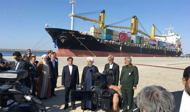 Hassan Rouhani inaugurates Chabahar port Hassan Rouhani inaugurates Chabahar port- India TV