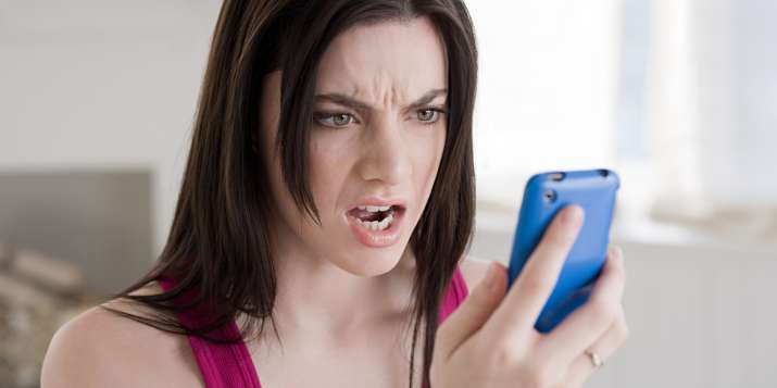 A lady annoyed with call drop problem A lady annoyed with call drop problem- India TV Paisa