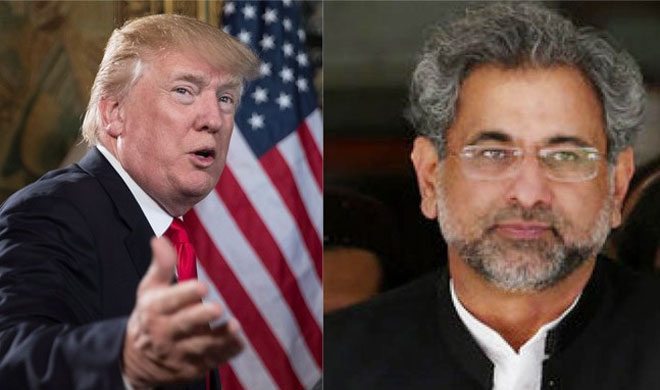 Donald Trump and Shahid Khaqan Abbasi | AP Photo Donald Trump and Shahid Khaqan Abbasi | AP Photo- Khabar IndiaTV