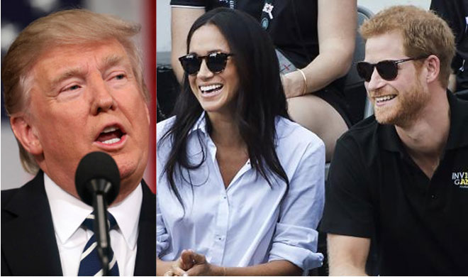 Donald Trump, Meghan Markle and Prince Harry | AP Photo Donald Trump, Meghan Markle and Prince Harry | AP Photo- India TV