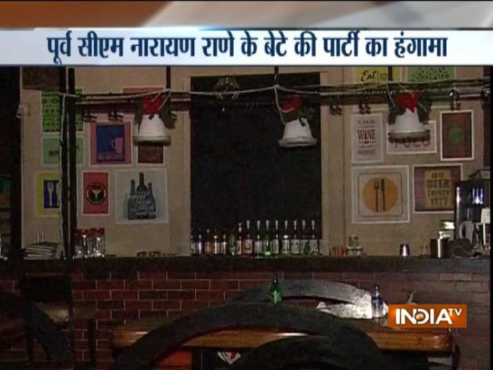 Nitesh-Rane-party-workers-create-ruckus-at-hookah-bar-in-Mumbai Nitesh-Rane-party-workers-create-ruckus-at-hookah-bar-in-Mumbai- India TV