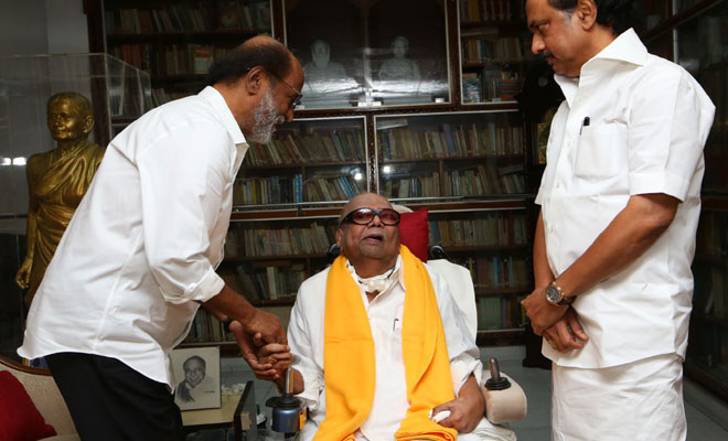 rajinikanth and karunanidhi rajinikanth and karunanidhi- India TV