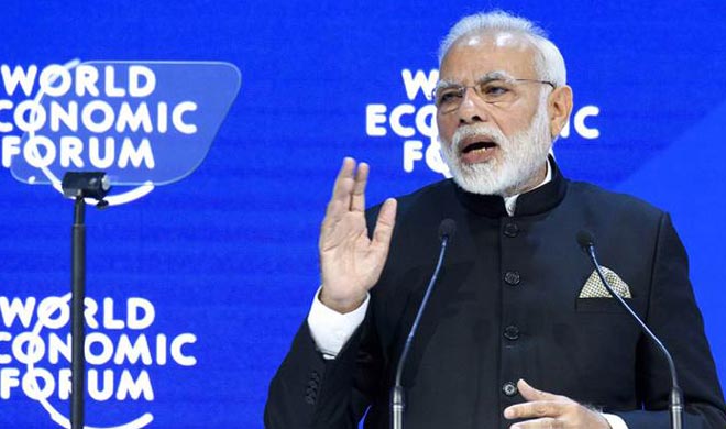 DAVOS 2018 PM Modi said those who want peace with... DAVOS 2018 PM Modi said those who want peace with...- India TV