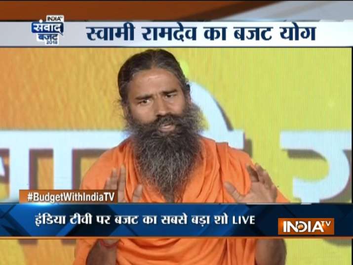 Baba Ramdev in Budget Samvad event of INDIA TV Baba Ramdev in Budget Samvad event of INDIA TV- IndiaTV Paisa