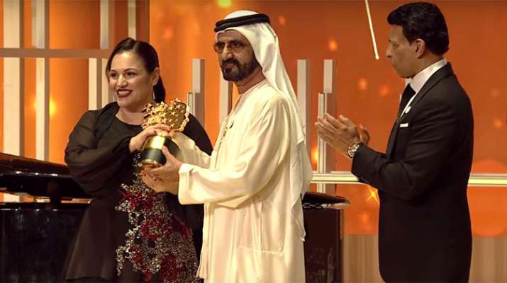 British teacher Andria Zafirakou wins $1-million global best teacher award in Dubai British teacher Andria Zafirakou wins $1-million global best teacher award in Dubai- India TV