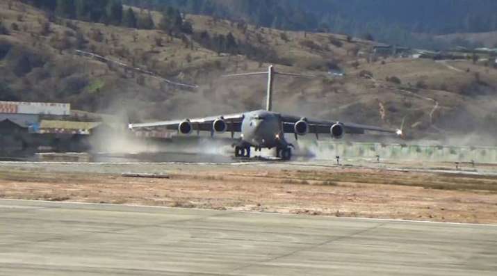 Arunachal-Pradesh-IAF-C-17-Globemaster-carries-out-historic-landing-at-Tuting Arunachal-Pradesh-IAF-C-17-Globemaster-carries-out-historic-landing-at-Tuting- India TV