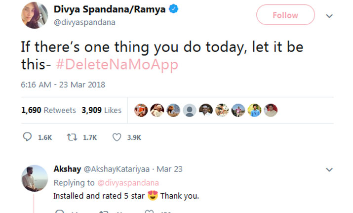 Congress's Running #deleteNamoApp, BJP leaders react Congress's Running #deleteNamoApp, BJP leaders react- India TV