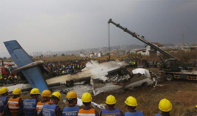 US-Bangla Airlines plane crashes while landing at Nepal's Kathmandu airport | PTI US-Bangla Airlines plane crashes while landing at Nepal's Kathmandu airport | PTI- India TV