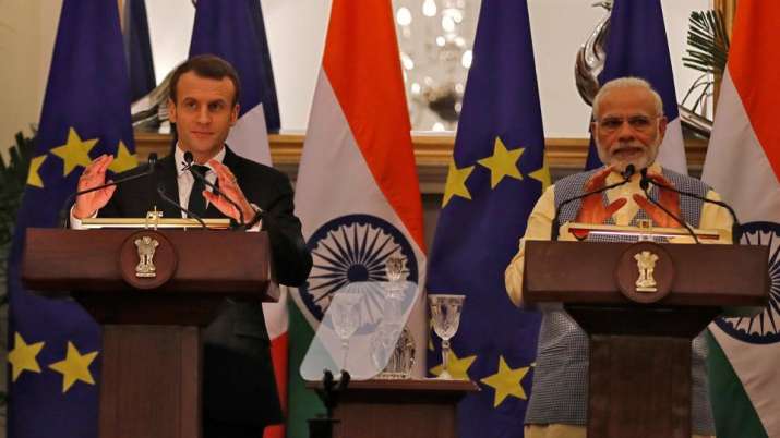 PM Modi with French President Macron PM Modi with French President Macron- India TV Paisa