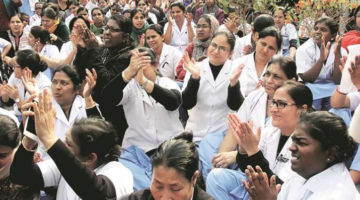AIIMS doctors go on strike after professor slaps resident AIIMS doctors go on strike after professor slaps resident- India TV