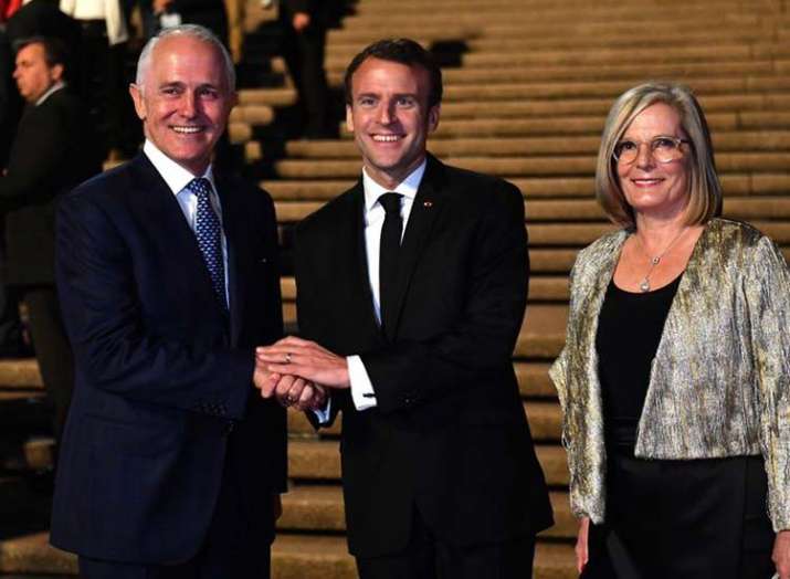 France Macron says Aussie PM wife delicious France Macron says Aussie PM wife delicious- India TV