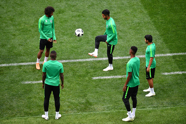 Players juggle the ball during a Saudi Arabia... Players juggle the ball during a Saudi Arabia...- Khabar IndiaTV
