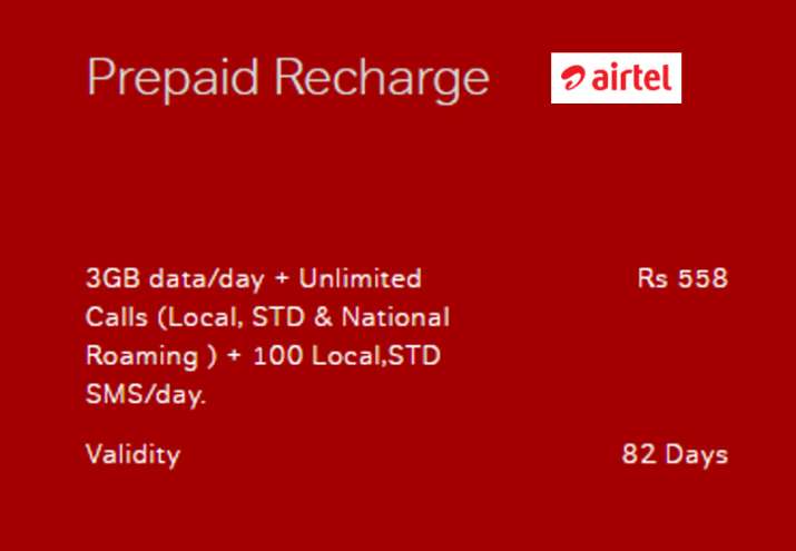 Airtel Rs 558 Prepaid Pack Airtel Rs 558 Prepaid Pack- IndiaTV Paisa