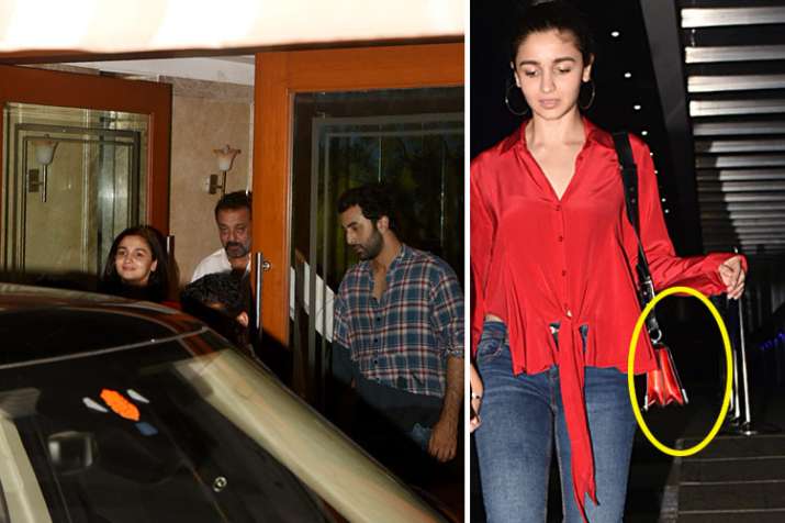 Alia bhatt with ranbir kapoor and sanjay dutta Alia bhatt with ranbir kapoor and sanjay dutta- India TV