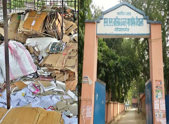 bihar board matric missing answer sheets found from... bihar board matric missing answer sheets found from...- India TV