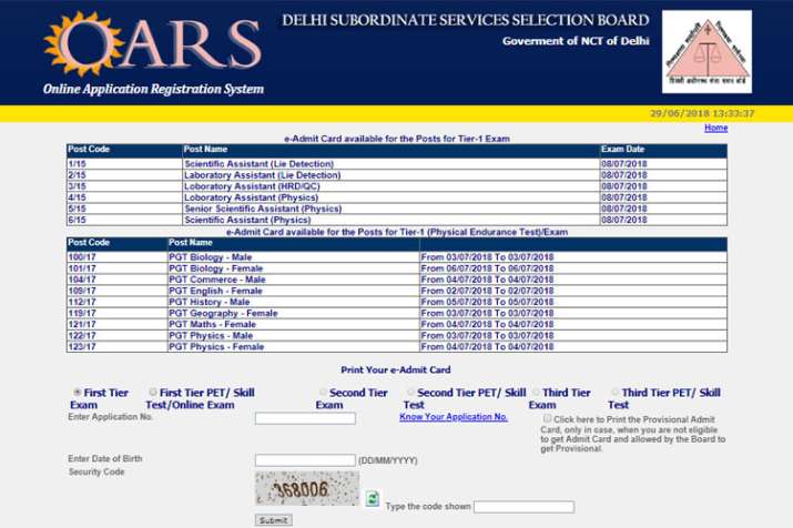 dsssb pgt admit card 2018 released download eadmit card from dsssbonline.nic.in | PTI dsssb pgt admit card 2018 released download eadmit card from dsssbonline.nic.in | PTI- India TV