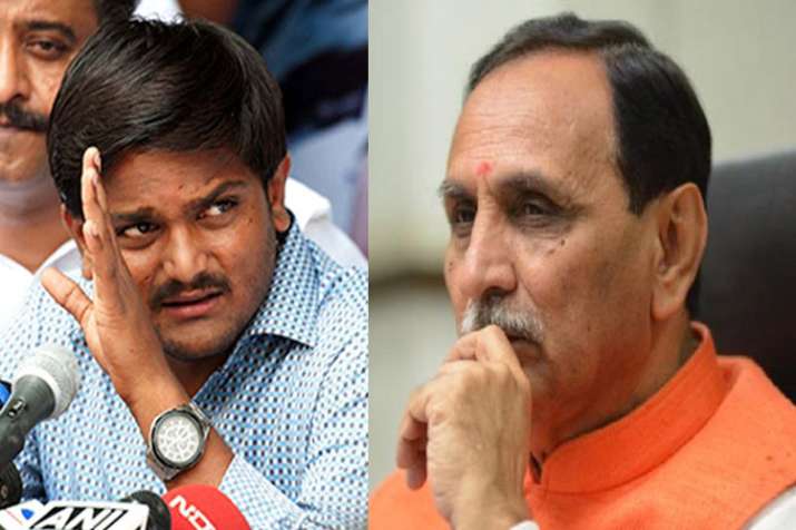 Hardik Patel and Vijay Rupani Hardik Patel and Vijay Rupani- India TV
