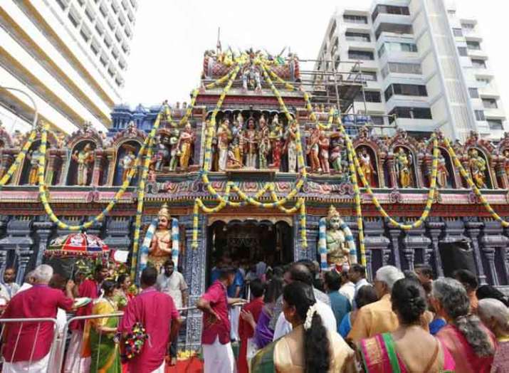 Singapore Reinstatement of 148-year-old Hindu temple... Singapore Reinstatement of 148-year-old Hindu temple...- India TV