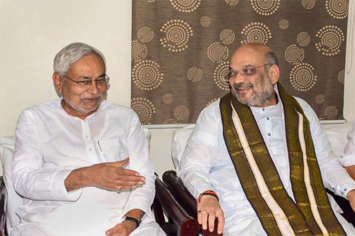 Amit Shah and Nitish kumar Amit Shah and Nitish kumar- India TV