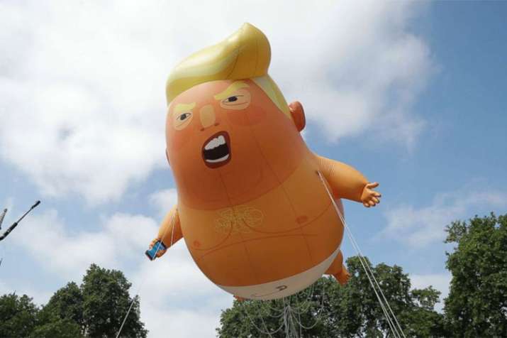 Britain: Giant Trump Baby blimp flies over London | AP Britain: Giant Trump Baby blimp flies over London | AP- India TV