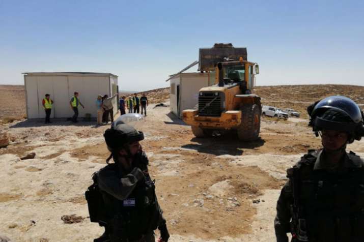Israel demolishes Palestinian school in West Bank | twitter.com/DBaranskiW Israel demolishes Palestinian school in West Bank | twitter.com/DBaranskiW- India TV