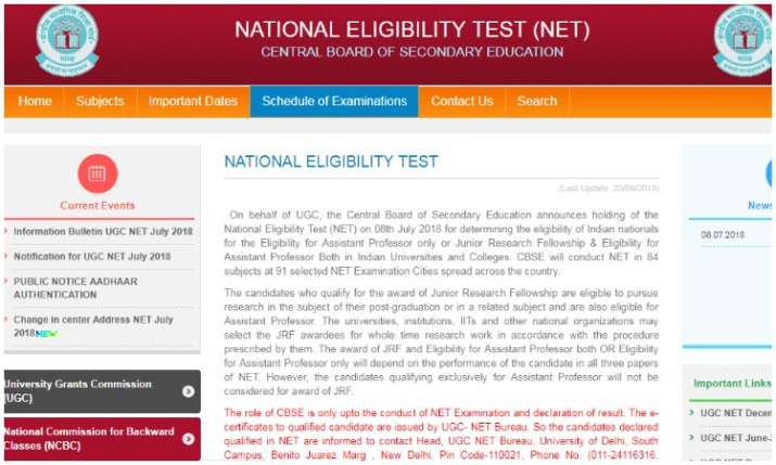 CBSE UGC NET 2018 CBSE UGC NET 2018- India TV