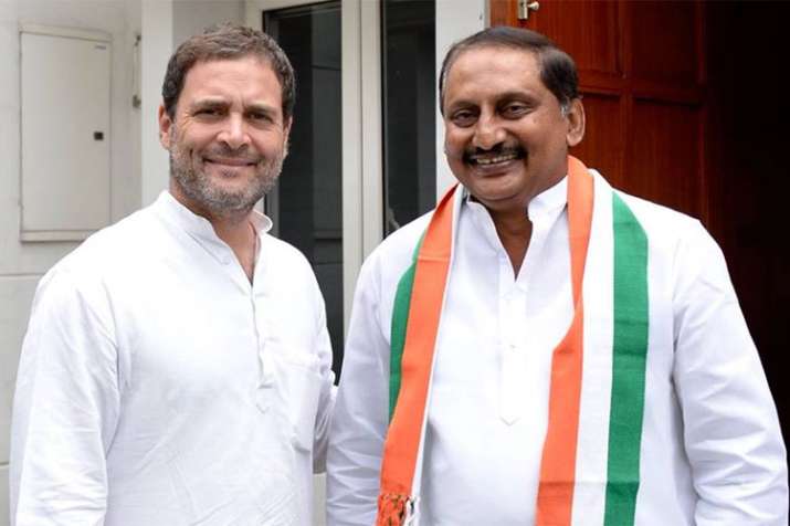 Former Andhra CM Kiran Reddy rejoins Congress after meeting Rahul Gandhi| Facebook Former Andhra CM Kiran Reddy rejoins Congress after meeting Rahul Gandhi| Facebook- India TV