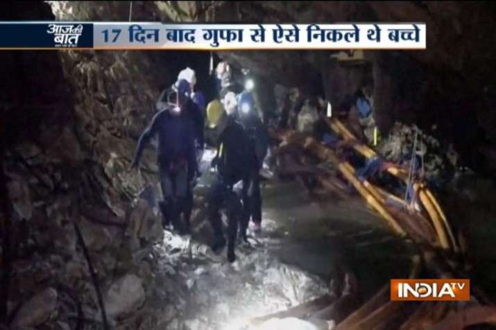 Visulas of Thai cave rescue operation Visulas of Thai cave rescue operation- India TV