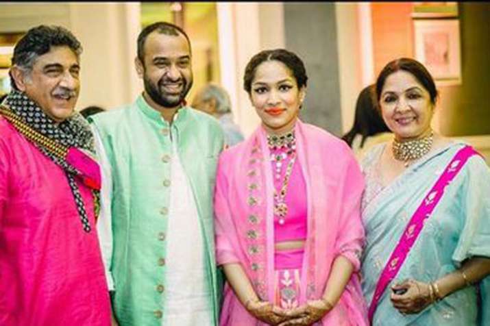 Masaba Gupta with husband Madhu Mantena and mother Neena Gupta Masaba Gupta with husband Madhu Mantena and mother Neena Gupta- India TV
