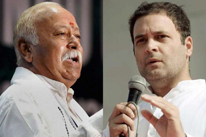 Mohan Bhagwat and Rahul Gandhi | PTI Photo Mohan Bhagwat and Rahul Gandhi | PTI Photo- India TV