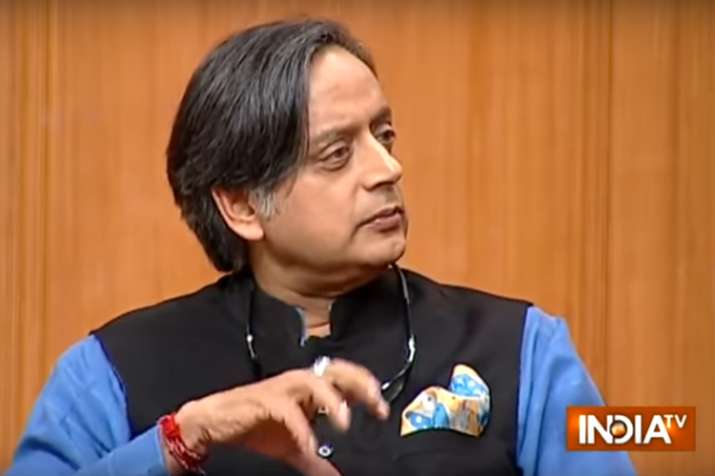 shashi tharoor in aap ki adalat shashi tharoor in aap ki adalat- India TV