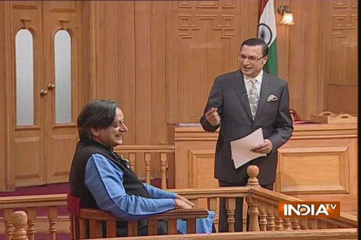 Shashi Tharoor in Aap ki adalat Shashi Tharoor in Aap ki adalat- Khabar IndiaTV