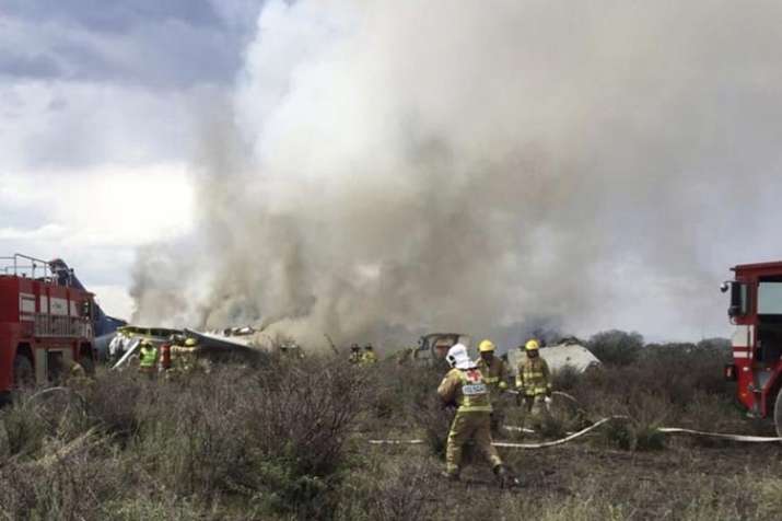 nearly 85 injured as Aeromexico plane crashes in... nearly 85 injured as Aeromexico plane crashes in...- India TV