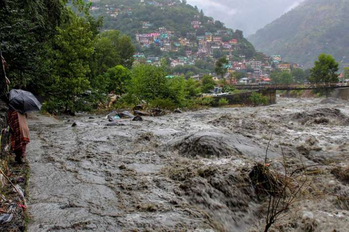 A swollen Beas river flows after heavy rains in the... A swollen Beas river flows after heavy rains in the...- India TV