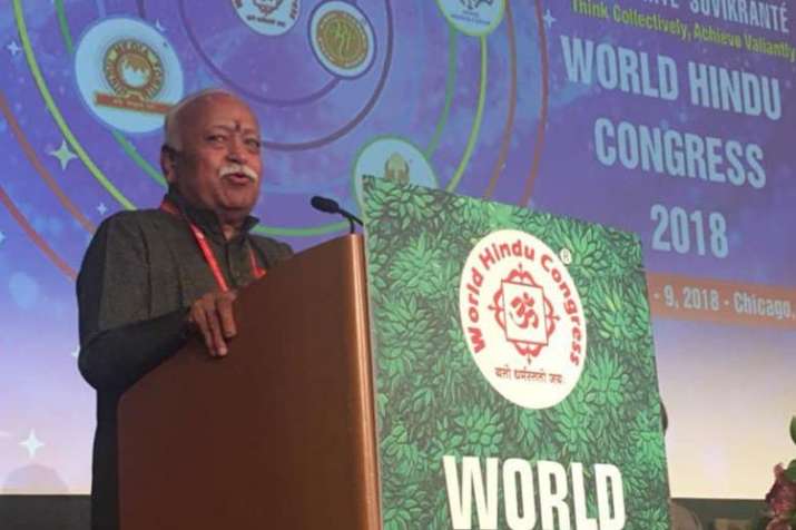 Hindus have no aspiration of dominance, says Mohan Bhagwat in World Hindu Congress | Facebook Hindus have no aspiration of dominance, says Mohan Bhagwat in World Hindu Congress | Facebook- India TV