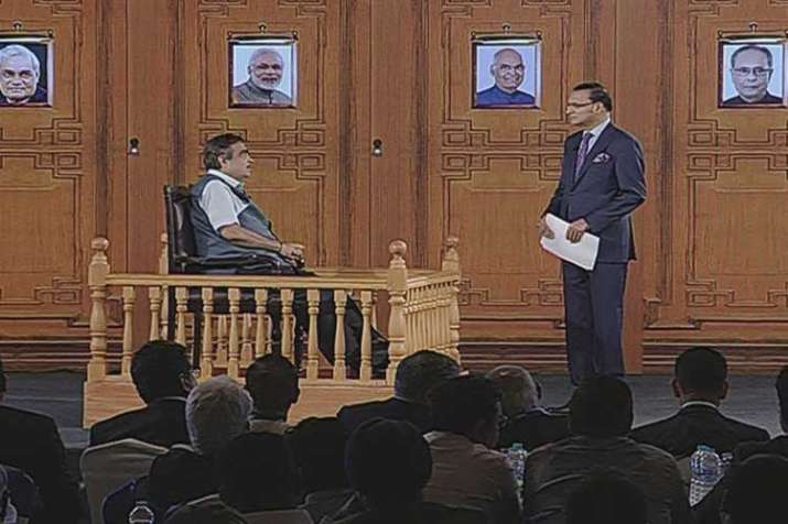 Nitin Gadkari in Aap Ki Adalat Nitin Gadkari in Aap Ki Adalat- India TV