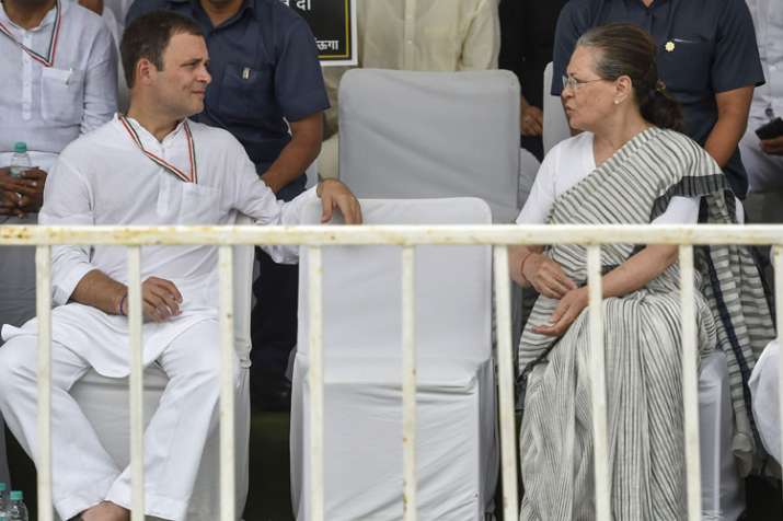Former Congress president Sonia Gandhi (R) and... Former Congress president Sonia Gandhi (R) and...- India TV