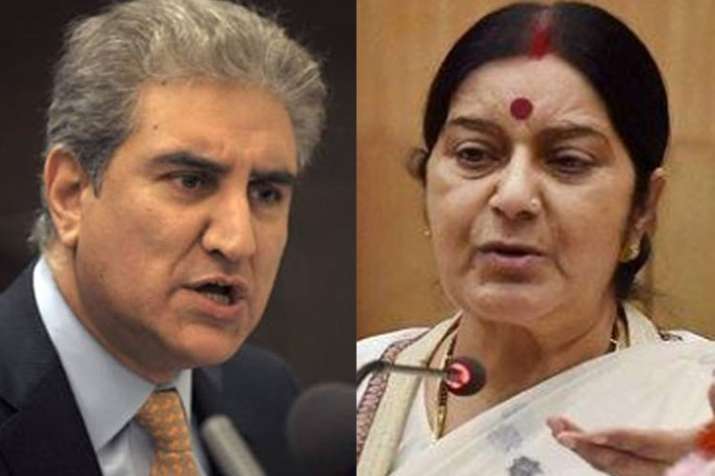 Shah Mehmood Qureshi and Sushma Swaraj | File Pic Shah Mehmood Qureshi and Sushma Swaraj | File Pic- India TV