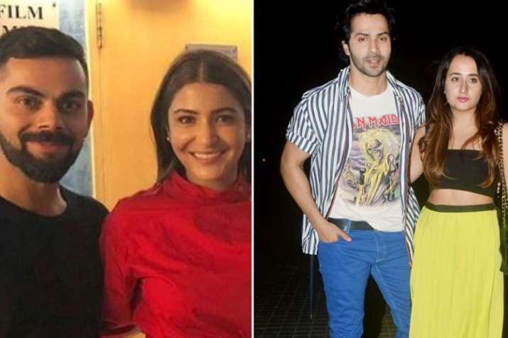 Virat Kohli Anushka Sharma, Varun Dhawan, Natasha Dalal Virat Kohli Anushka Sharma, Varun Dhawan, Natasha Dalal- India TV