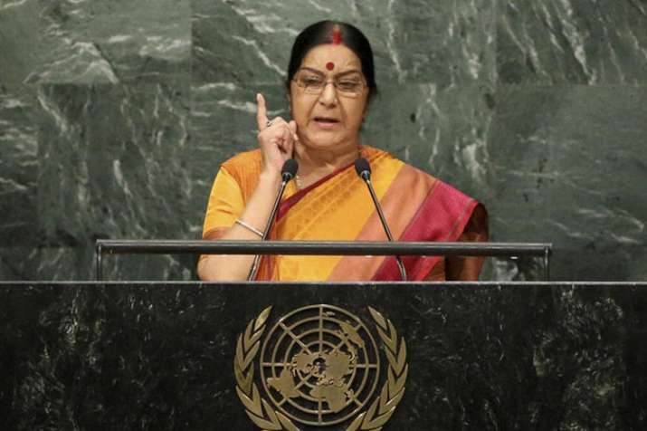 Sushma Swaraj at UNGA | AP Sushma Swaraj at UNGA | AP- India TV
