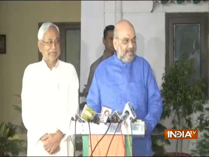 Seat sharing finalized between BJP and JDU in Bihar for 2019 General Elections Seat sharing finalized between BJP and JDU in Bihar for 2019 General Elections- India TV