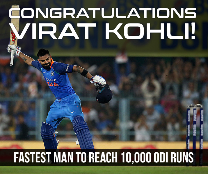 Virat Kohli completes 10,000 ODI runs Virat Kohli completes 10,000 ODI runs- India TV