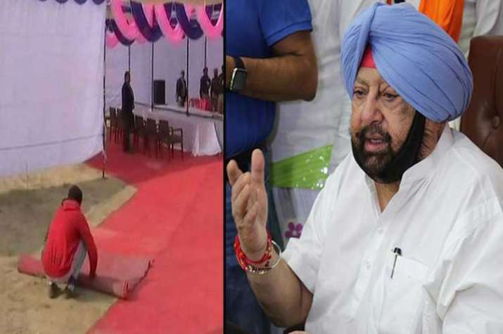 Red carpets put near blast site ahead of CM Amarinder... Red carpets put near blast site ahead of CM Amarinder...- India TV