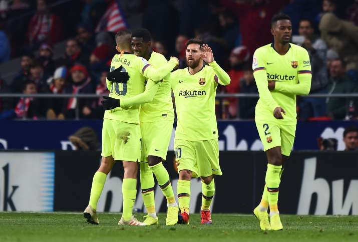 La Liga: डेम्बेले का लेट गोल, बार्सिलोना ने एटलेटिको मेड्रिड से खेला रोमांचक ड्रॉ La Liga: डेम्बेले का लेट गोल, बार्सिलोना ने एटलेटिको मेड्रिड से खेला रोमांचक ड्रॉ- India TV