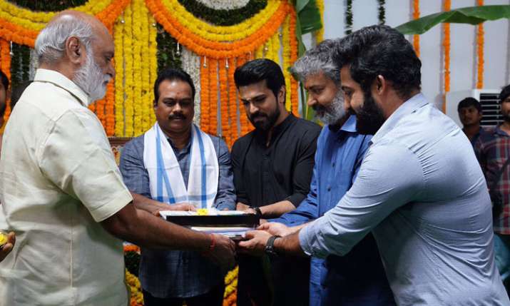 JR NTR, RAM CHARAN, SS RAJAMOULI JR NTR, RAM CHARAN, SS RAJAMOULI- India TV