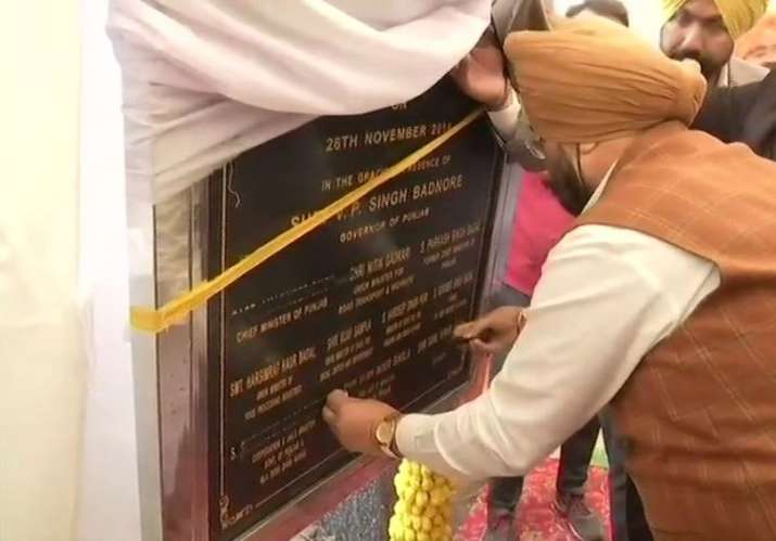 Punjab Minister SS Randhawa puts black tape on his and CM names Punjab Minister SS Randhawa puts black tape on his and CM names- India TV