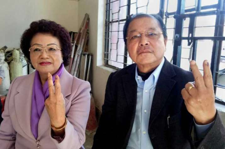 Mizoram Chief Minister Lal Thanhawla and his wife Lal... Mizoram Chief Minister Lal Thanhawla and his wife Lal...- India TV
