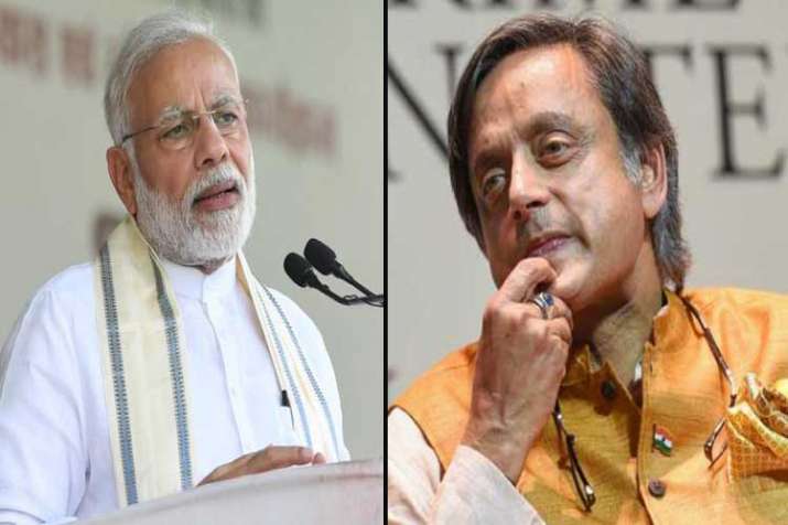 pm modi and shashi tharoor pm modi and shashi tharoor- India TV